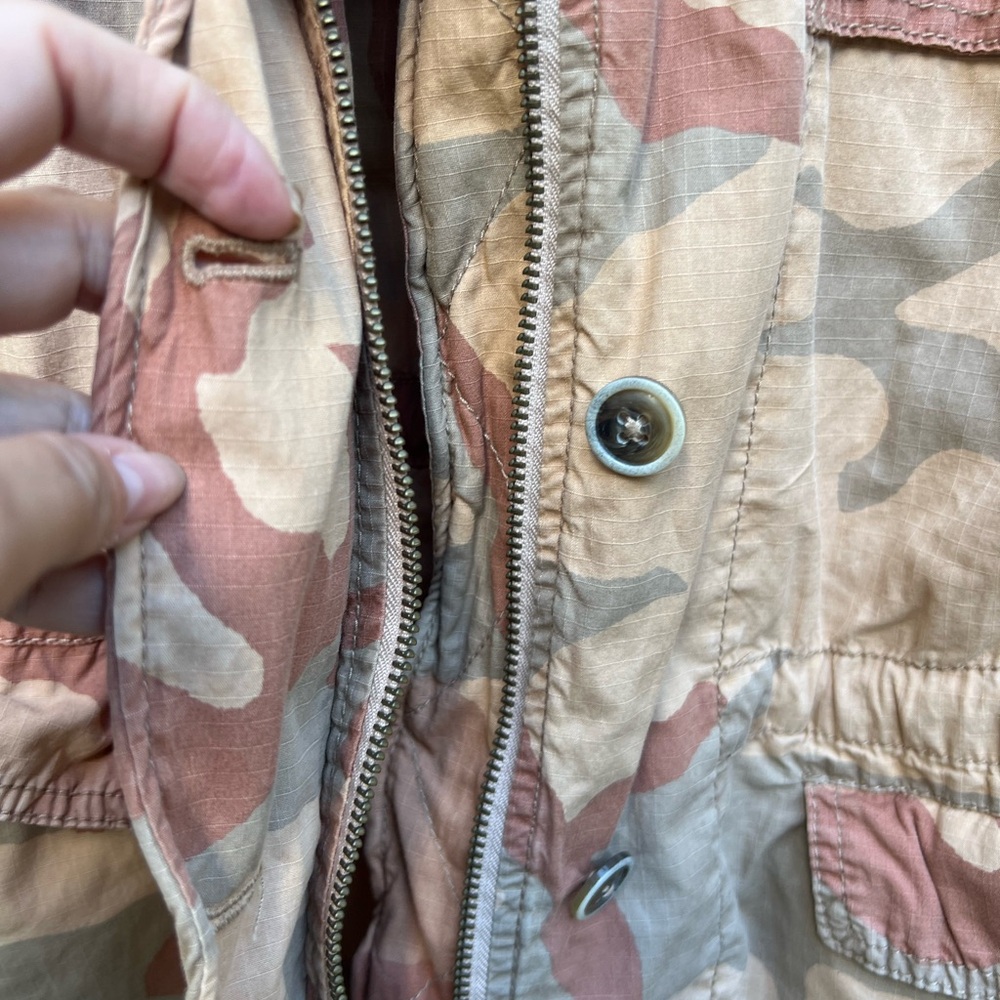 FREE PEOPLE Brown Camo Jacket Women’s Small - Picture 9 of 16